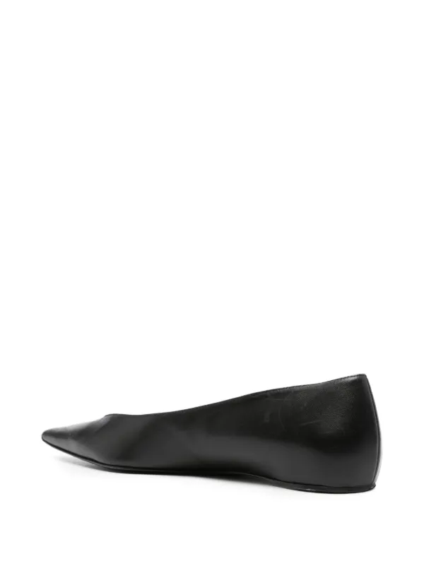 TOTEME The Asymmetric Ballerina Shoes | Black | FARFETCH