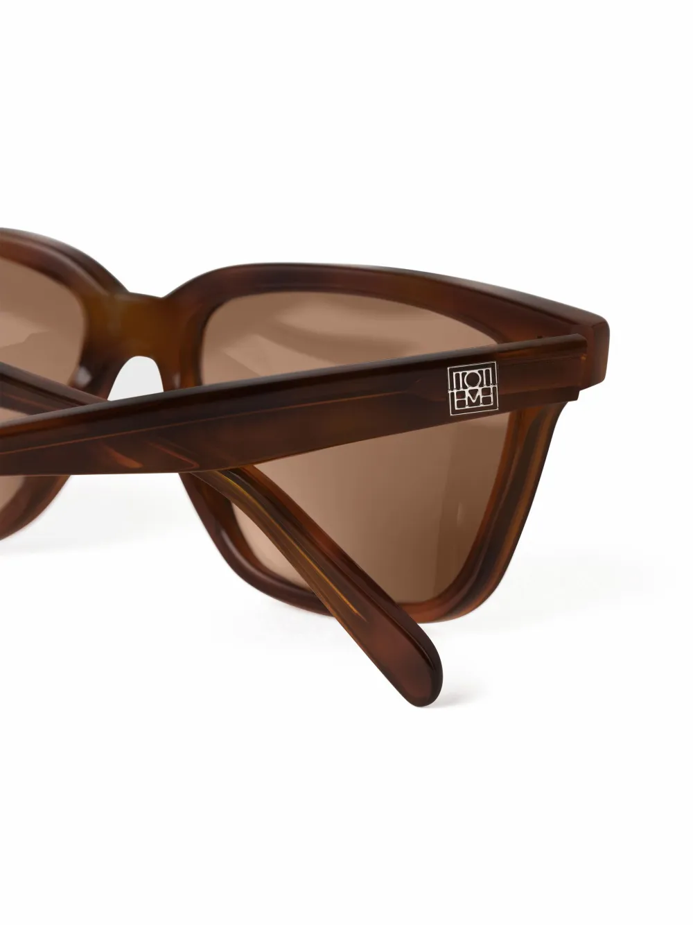 TOTEME The Squares zonnebril met vierkant montuur Bruin