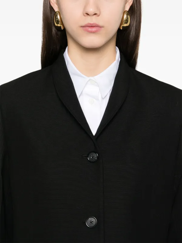 TOTEME Overlay Suit Jacket | Black | FARFETCH