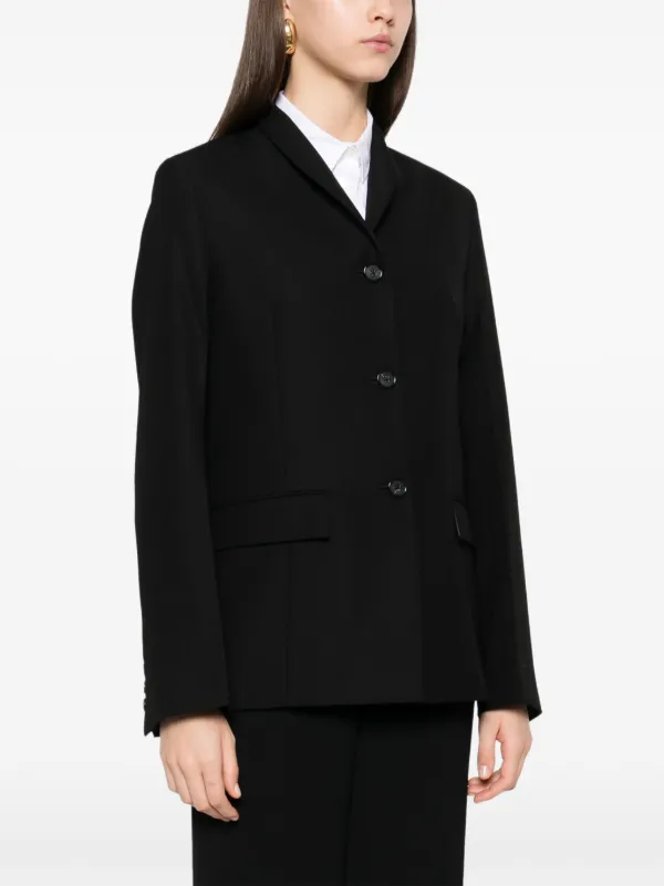 TOTEME Overlay Suit Jacket | Black | FARFETCH