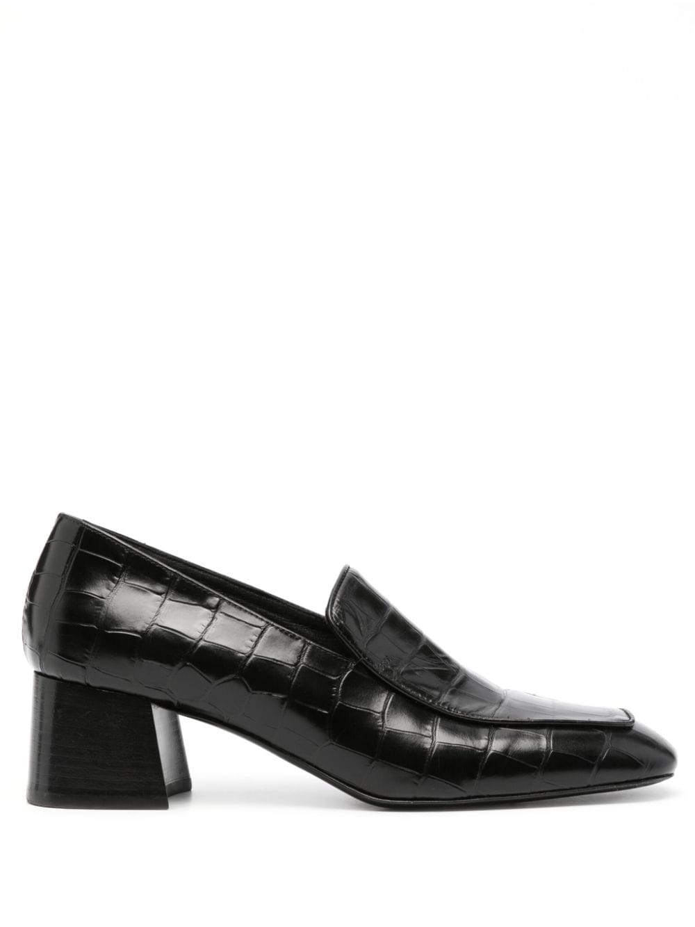 TOTEME heeled leather loafers - Nero