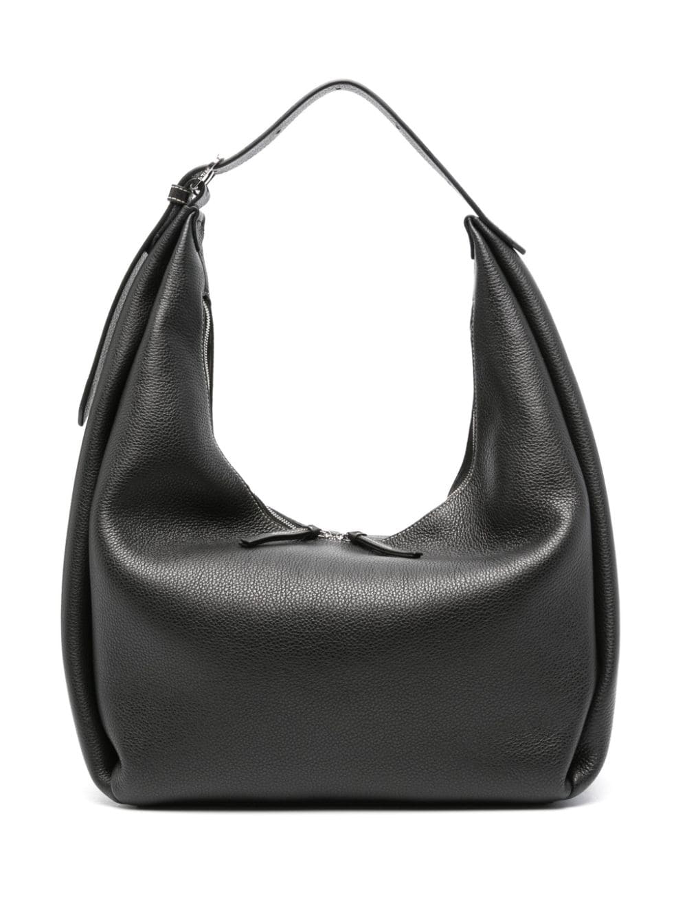 Shop Totême Belt Hobo Shoulder Bag In Black