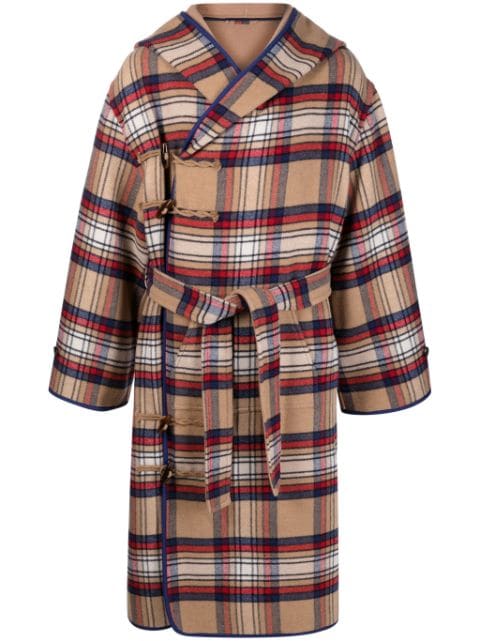 Kenzo check-print reversible coat 