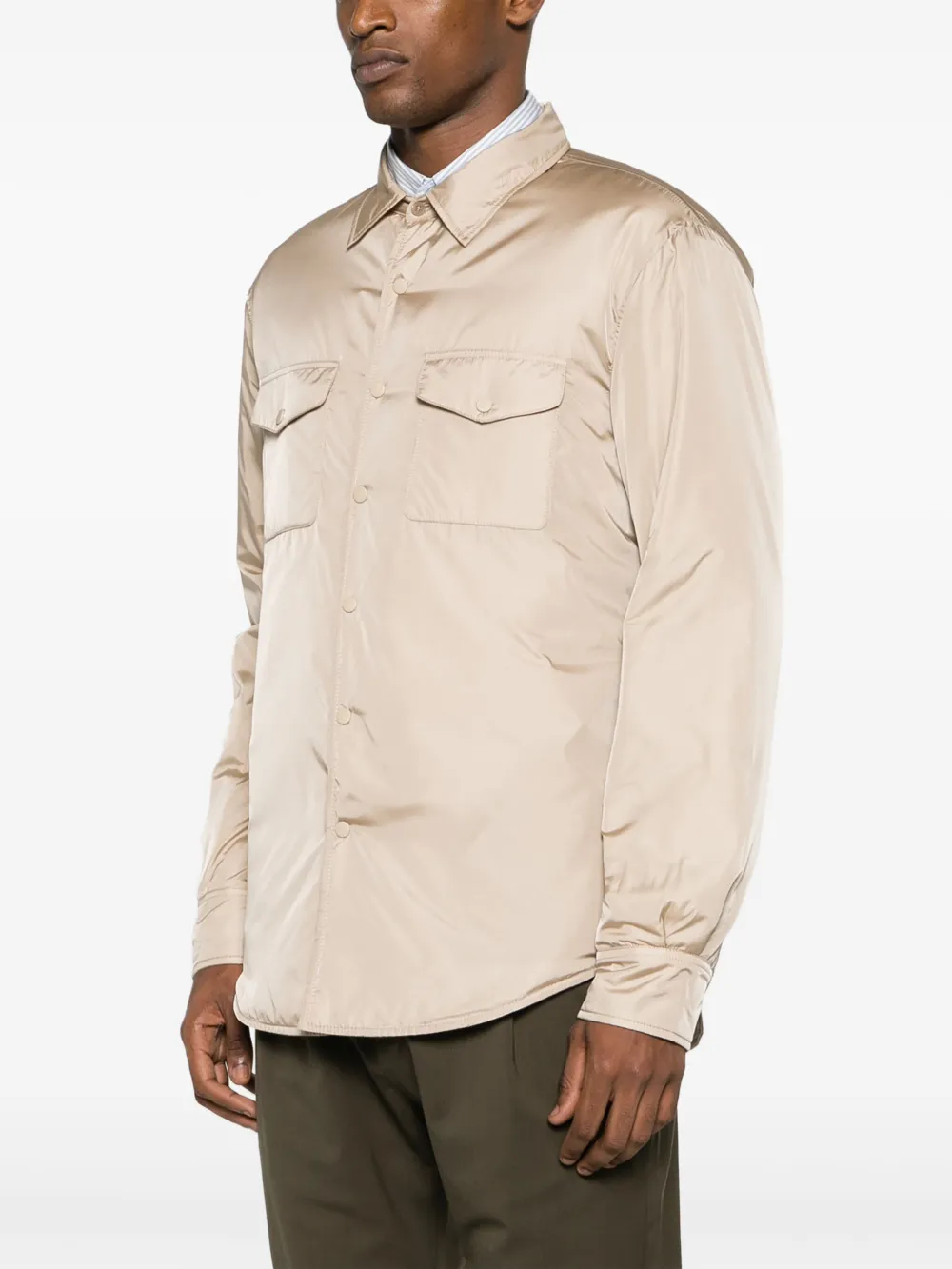 ASPESI Overhemd met klassieke kraag Beige