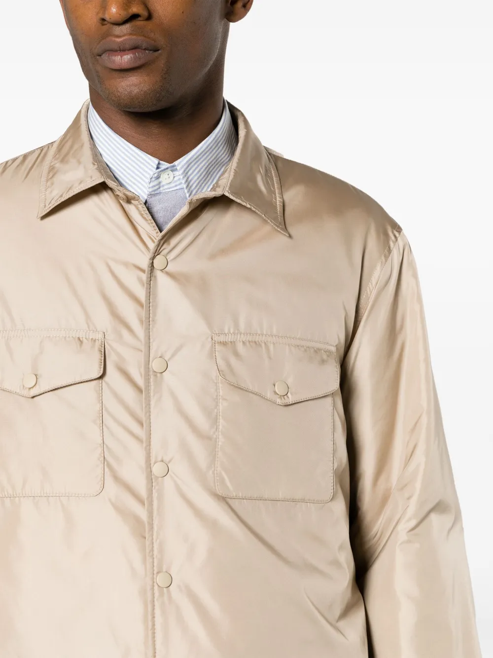 ASPESI Overhemd met klassieke kraag Beige