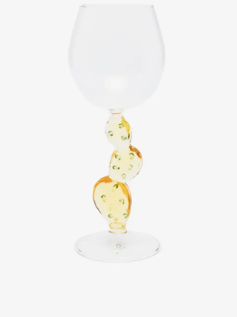 Ichendorf Milano copa de vino con diseño asimétrico y detalle de cactus
