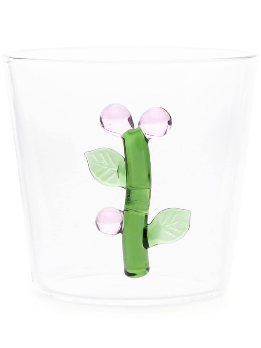 Ichendorf Milano Botanica Flower-embellished Glass Tumbler In Pink