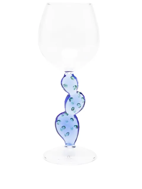 Ichendorf Milano copa de vino con diseño asimétrico y detalle de cactus