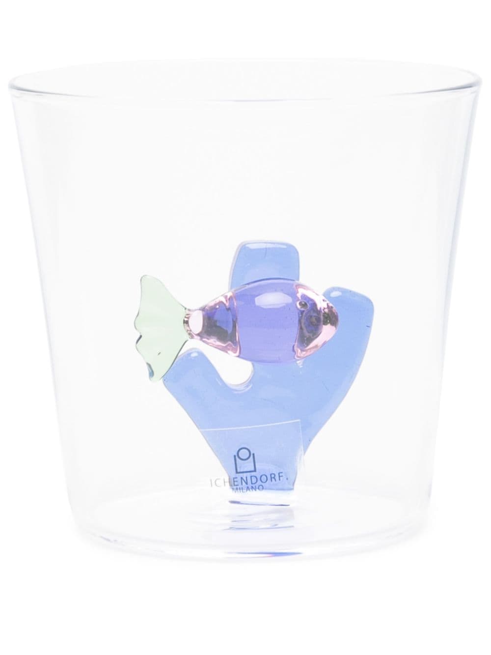 Ichendorf Milano Fish-motif Cylinder Glass In Blue