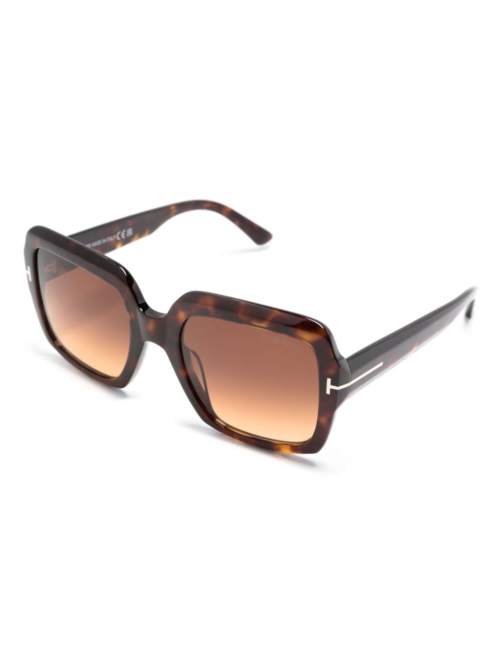 Shop Tom Ford Woodbury Square-frame Sunglasses In Brown