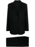 Skall Studio single-breasted recycled wool suit - Black