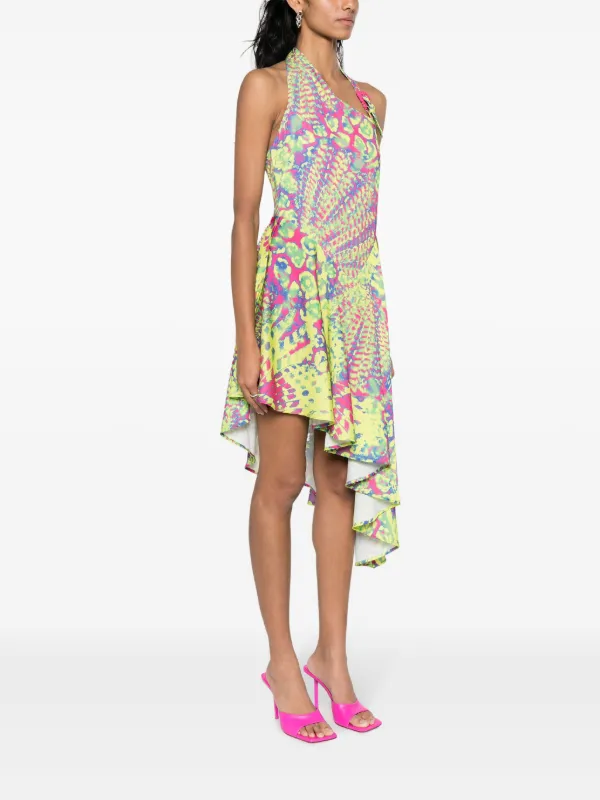 Versace Jeans Couture abstract-print asymmetric-hem Dress Versace Jeans Couture abstract-print asymmetric-hem Dress