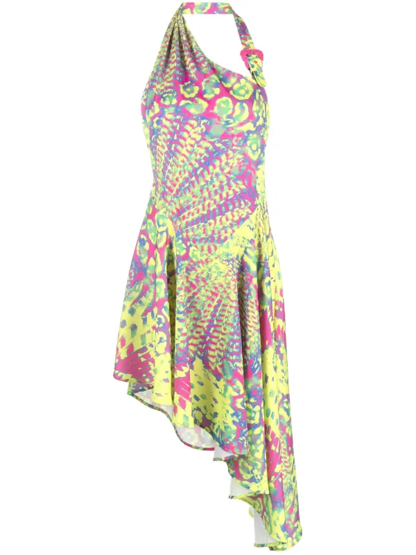 Versace Jeans Couture abstract-print asymmetric-hem Dress Versace Jeans Couture abstract-print asymmetric-hem Dress