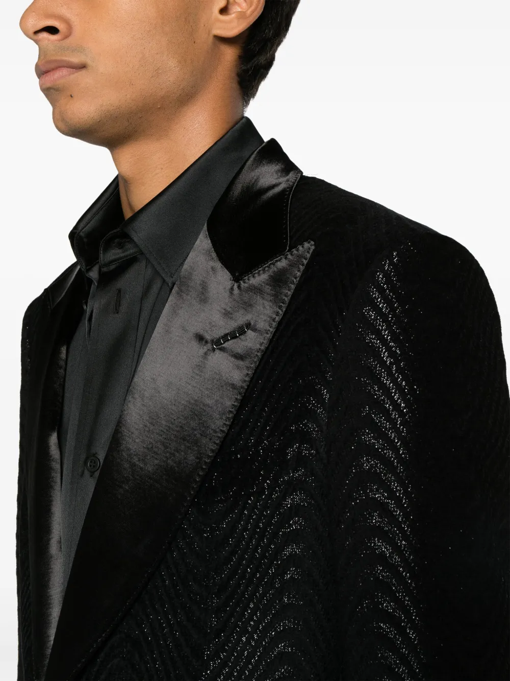 TOM FORD Jacquard blazer Zwart