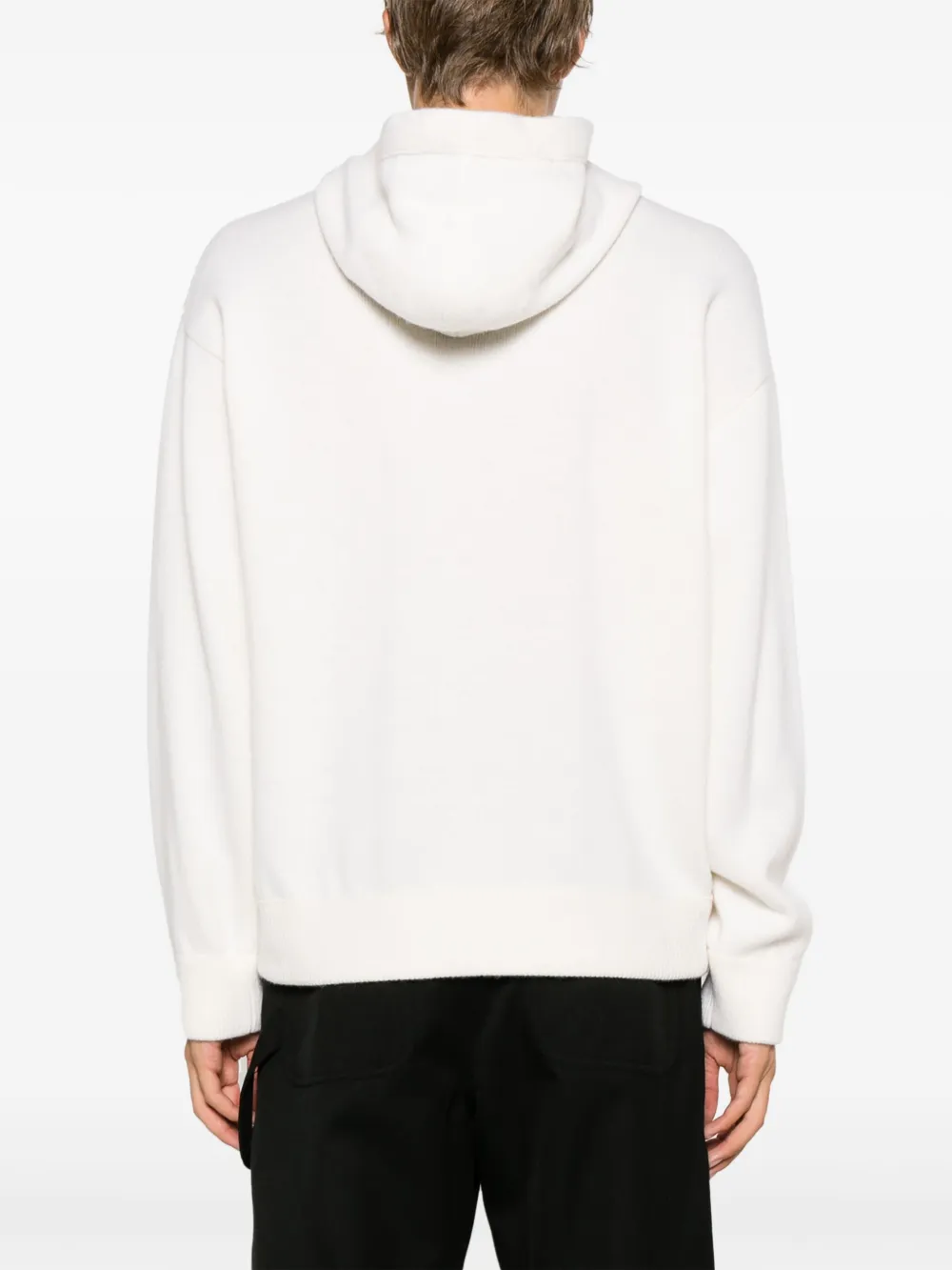 Roberto Collina Jersey hoodie Wit