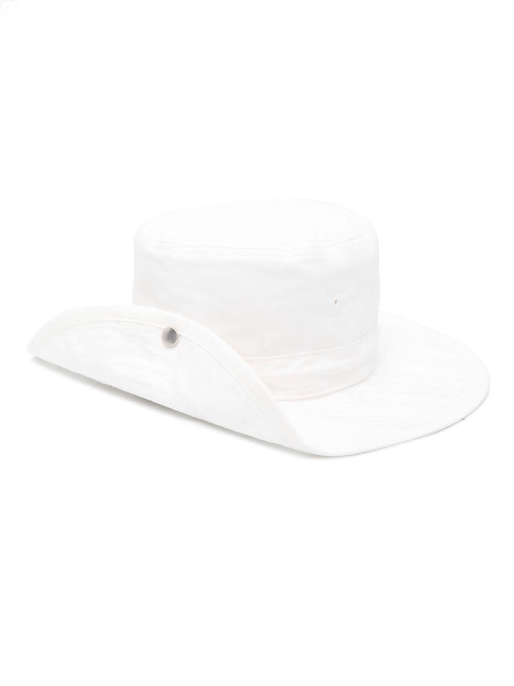 Jil Sander Turn-up Brim Cotton Sun Hat In Neutrals