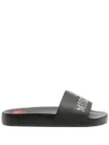 Love Moschino logo-embellished slides - Black