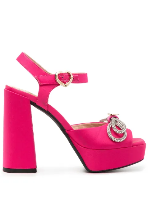 Love Moschino 130mm logo-plaque bow sandals