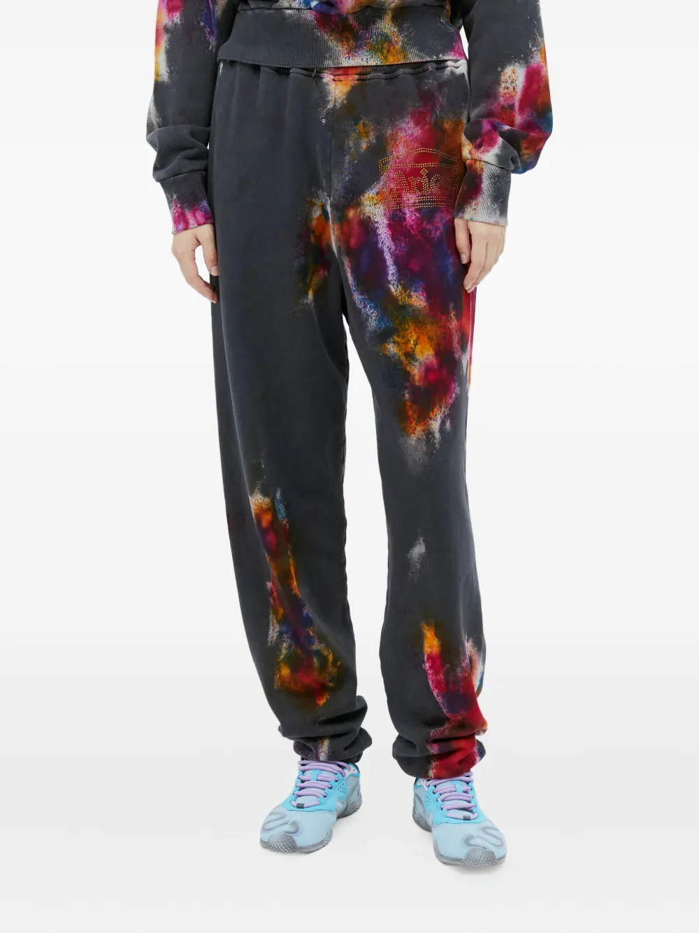 Aries Colourspray Track Pants In Gray