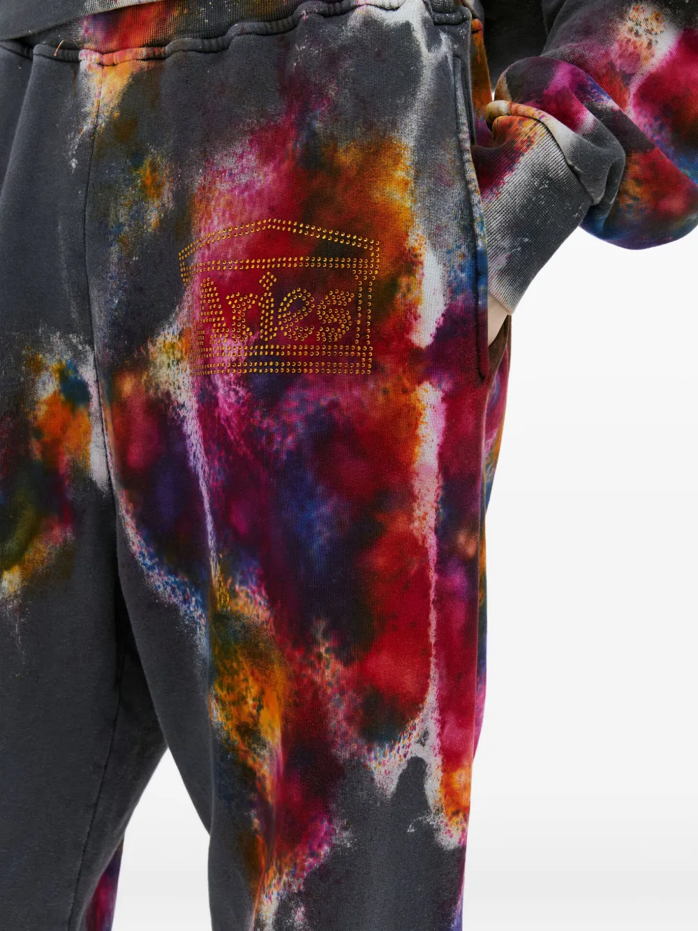 Aries Colourspray Track Pants In Gray