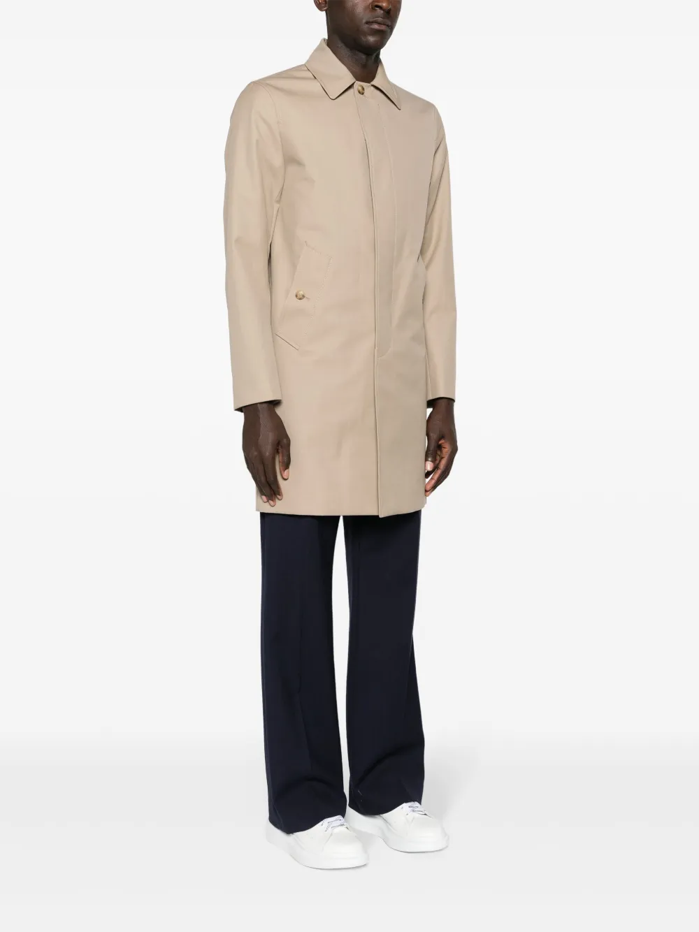 SANDRO single-breasted midi coat Men