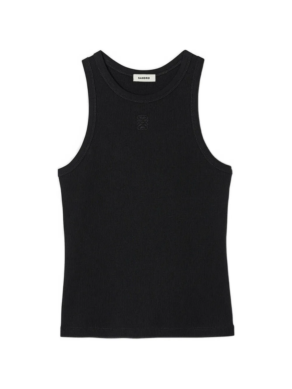 SANDRO Tanktop met geborduurd logo Zwart