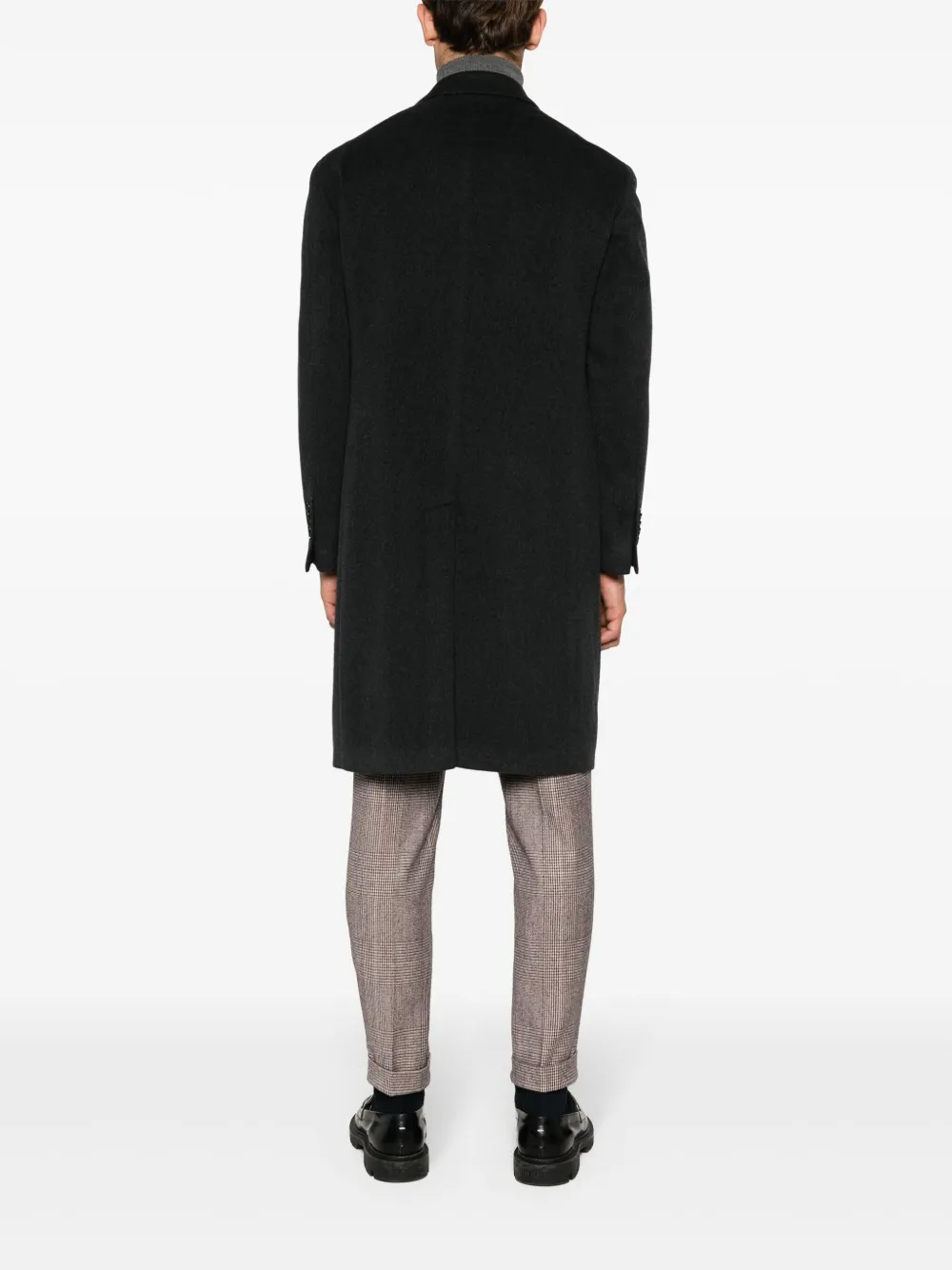 Tagliatore Peak-lapels Double-breasted Coat In Black