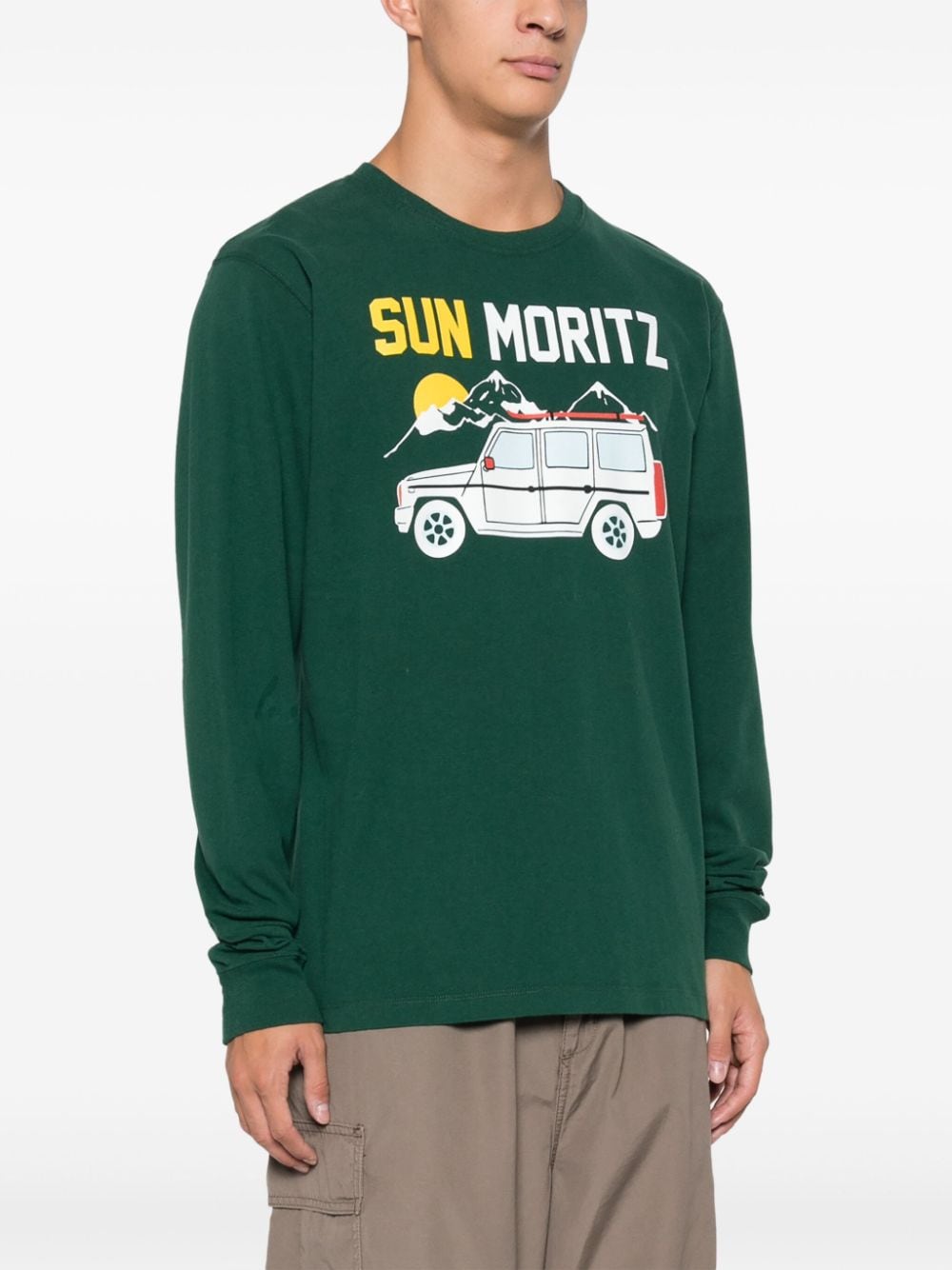 Shop Mc2 Saint Barth Luton Sun Moritz Cotton Sweatshirt In Green