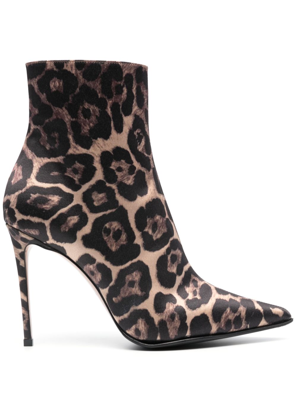 Le Silla Eva 100mm Leopard-print Boots In Black