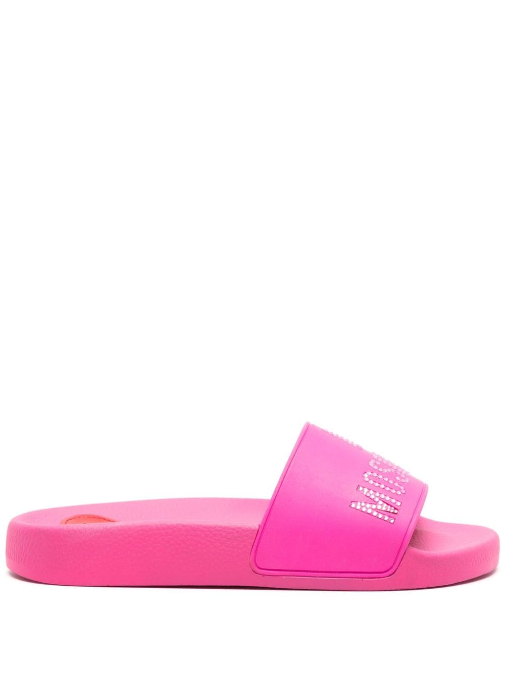 Love Moschino Logo-embellished Pool Slides In Pink