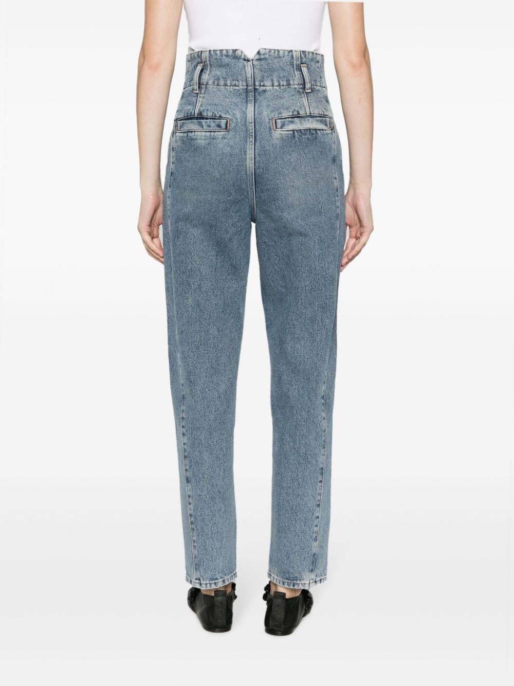 Shop Iro Harold High-rise Tapered Jeans In Blue