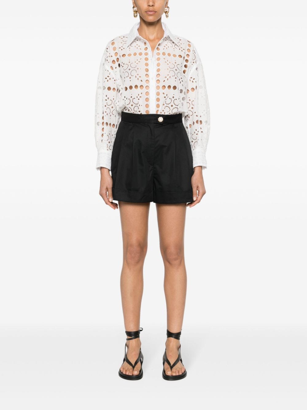 Shop Sandro Saar Broderie-anglaise Shirt In White