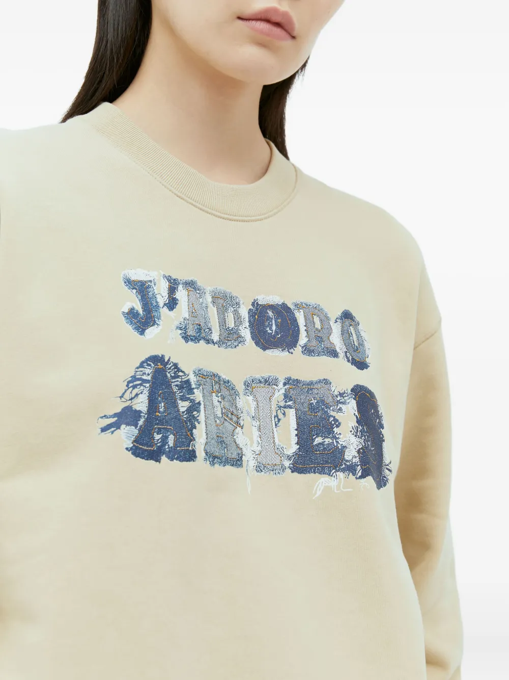 Aries J'adoro logo sweatshirt Beige