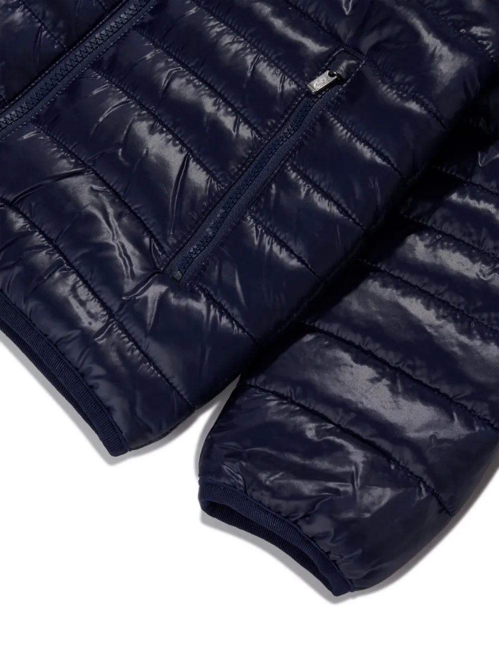 Nike Kids Gewatteerd jack met logoprint Blauw