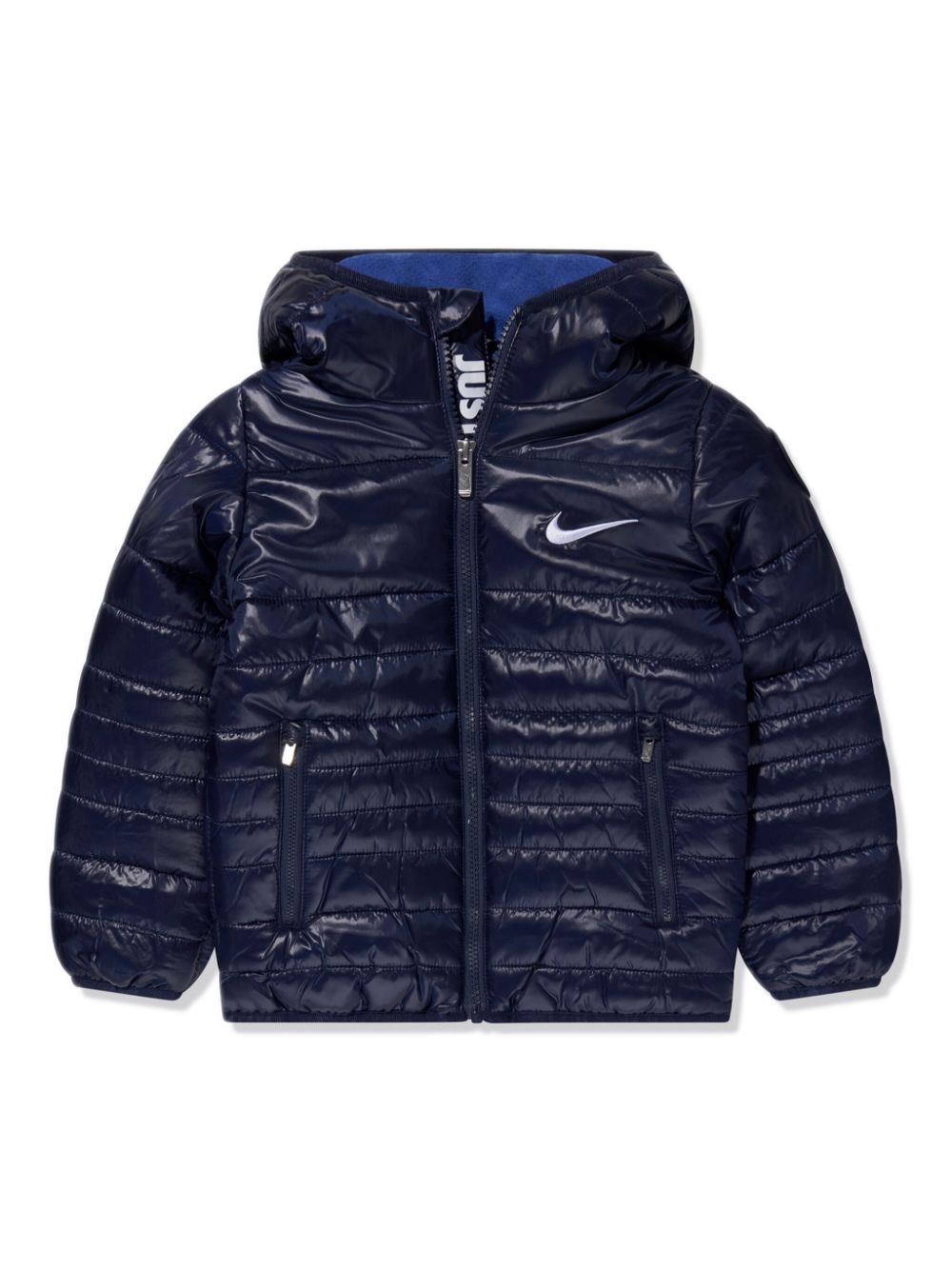 Nike Kids logo-print padded jacket - Blue