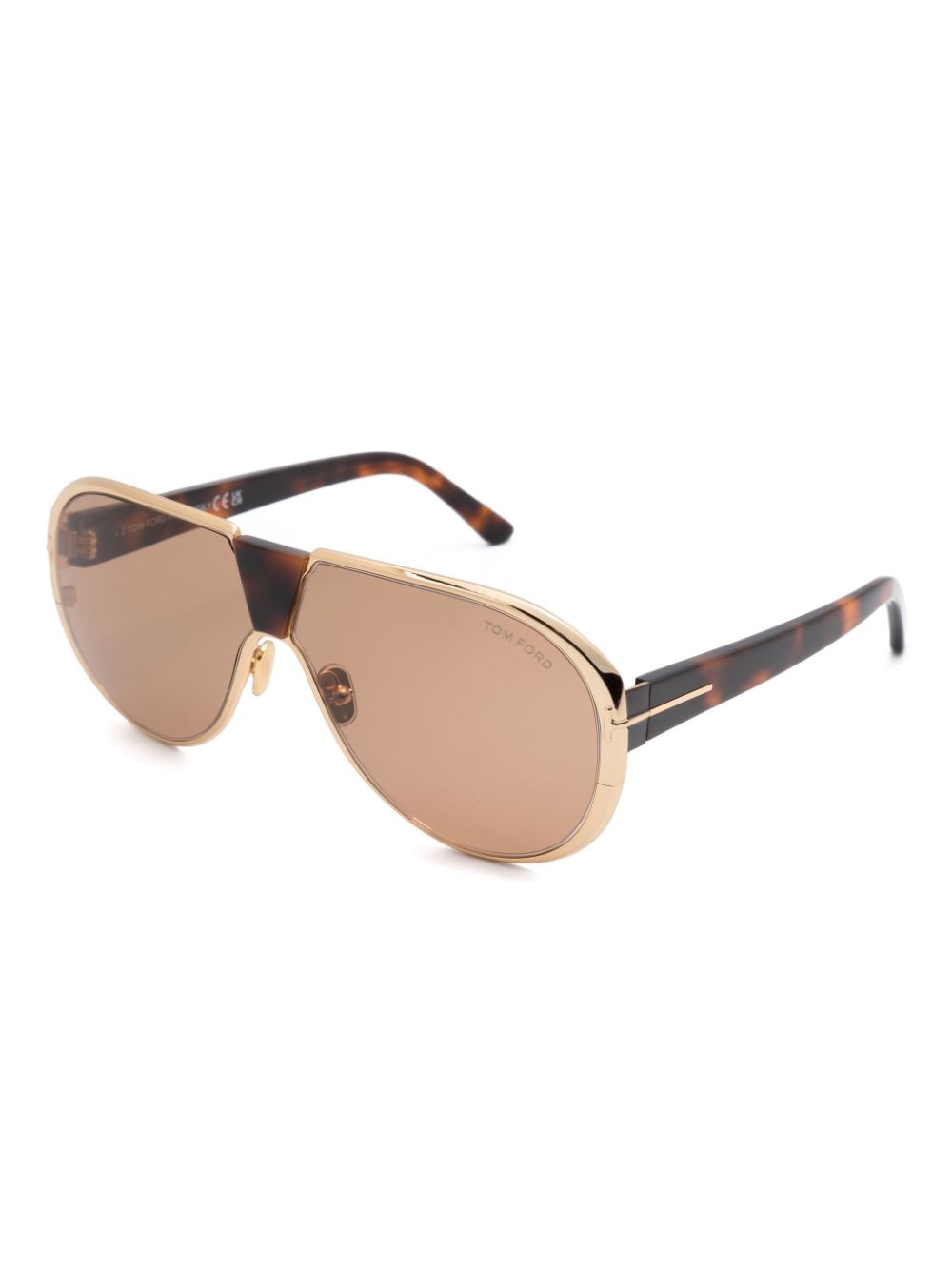 TOM FORD Eyewear Vicenzo pilot-frame sunglasses - Bruin