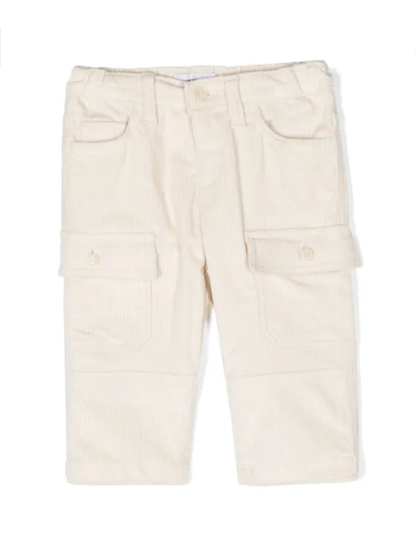 Emporio Armani Kids Corduroy tapered leg Chinos Neutrals FARFETCH AE