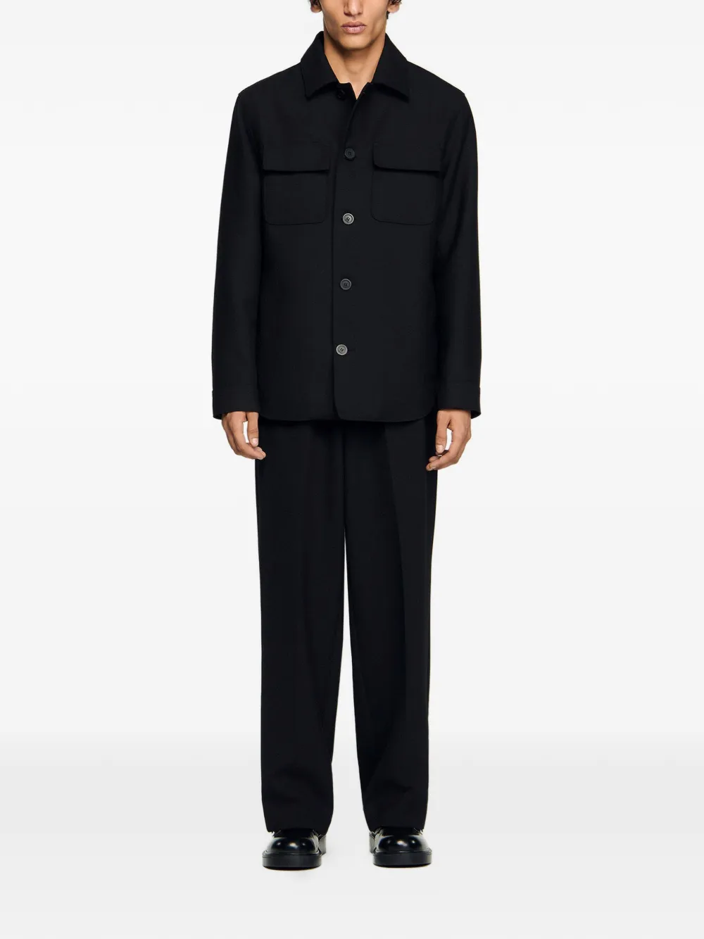  Sandro Sobrecamisa Con Botones - Negro 