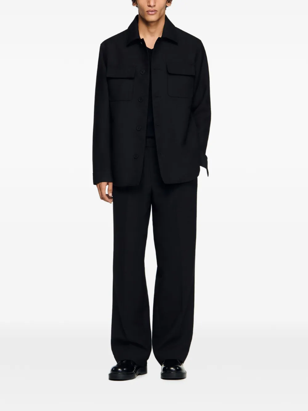  Sandro Sobrecamisa Con Botones - Negro 