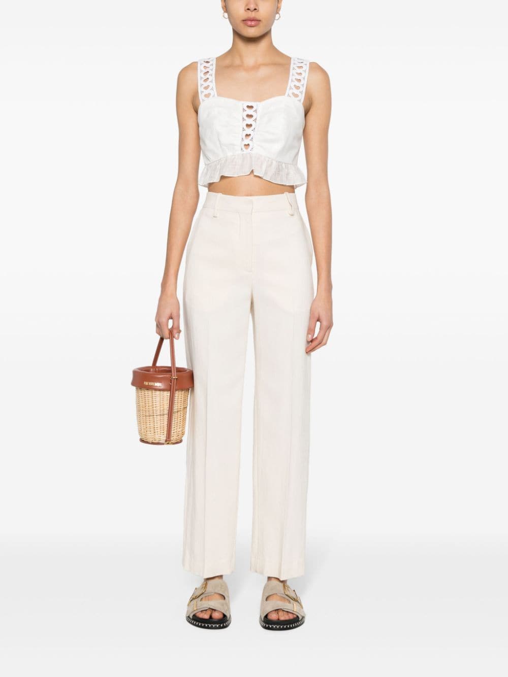 SANDRO Cropped top Wit