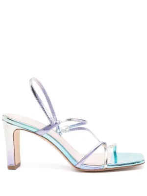 SANDRO Faye 80mm Iridescent Sandals Farfetch