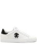 Roberto Cavalli Mirror Snake leather sneakers - White