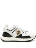 Roberto Cavalli Mirror Snake panelled leather sneakers - White