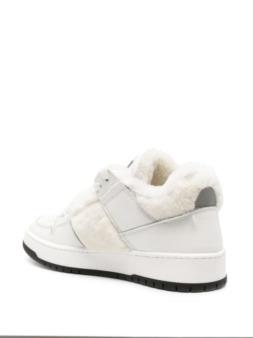 Shop Roberto Cavalli Mirror Snake Panelled Leather Sneakers In White