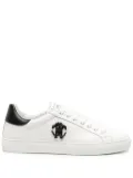 Roberto Cavalli Mirror Snake-embellished leather sneakers - White