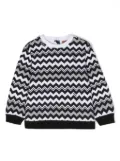 Missoni Kids zigzag-print cotton sweatshirt - Black
