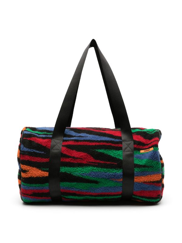 Missoni Kids zebra print Fleece Travel Bag Farfetch