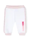 Missoni Kids logo-print ruffled track pants - White