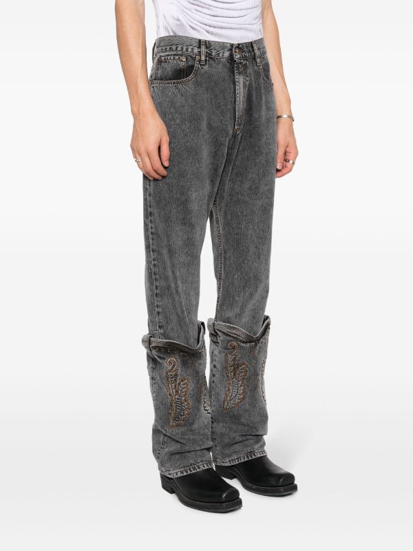 Y/Project Cowboy Cuff Straight Jeans - Farfetch