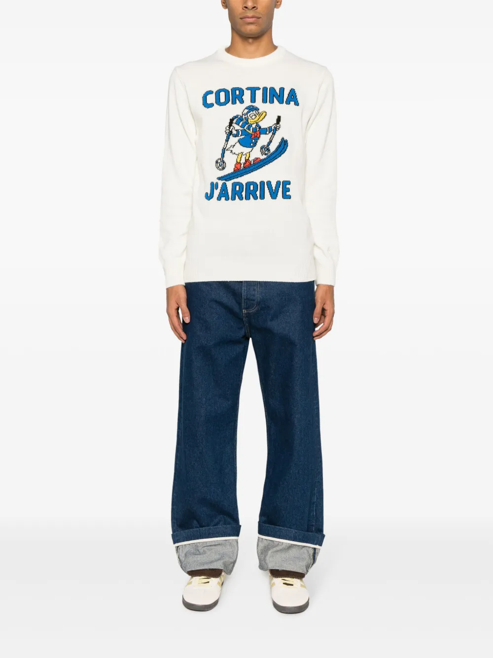 MC2 Saint Barth Cortina Donald Duck intarsia-knit jumper - Beige